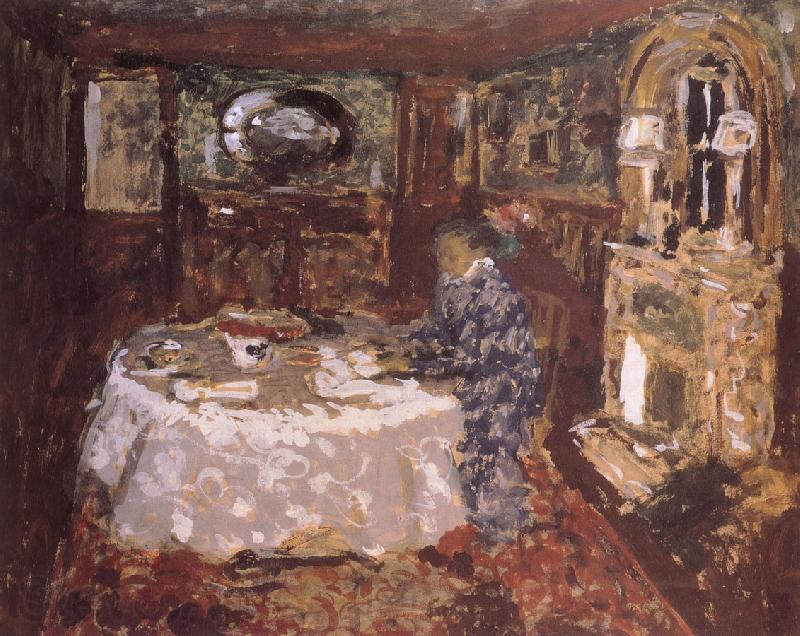 Edouard Vuillard Painter mother sitting at the table money Germany oil painting art